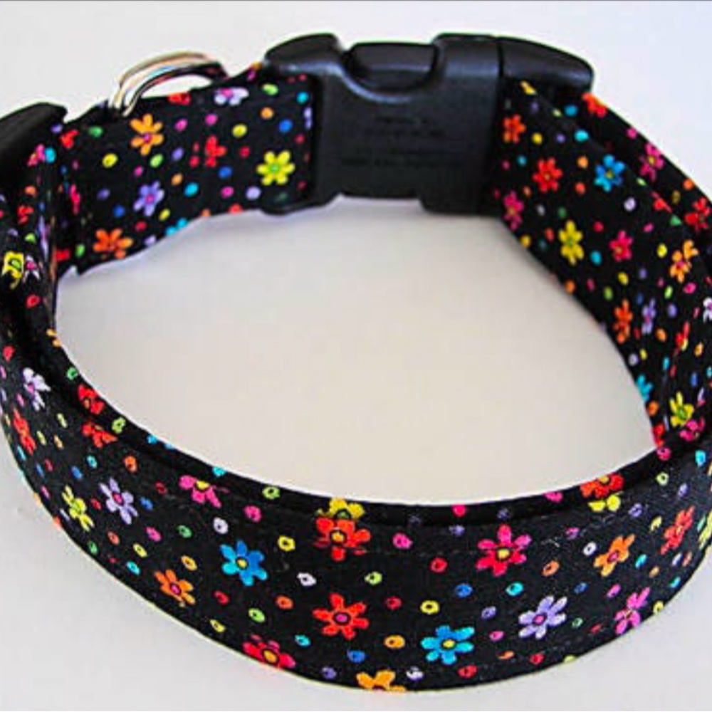Colorful Floral Dog Collar